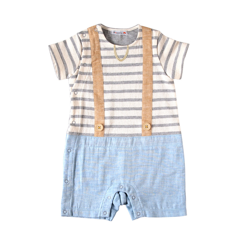 Hoppetta Boy Short Overall - Gray | Little Baby.