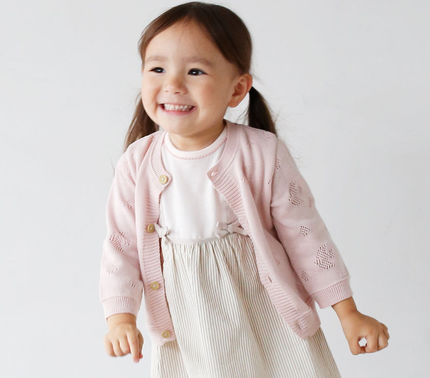 Hoppetta Cookia Cardigan - Pink | Little Baby.