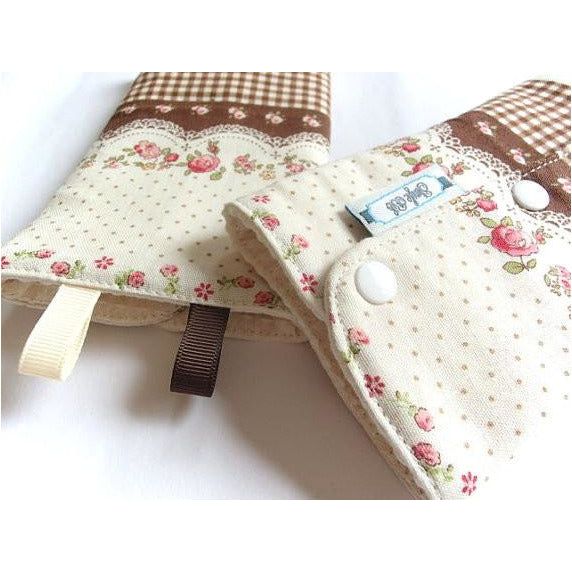 Jinglebib Drool Pad - Brown Checkers | Little Baby.