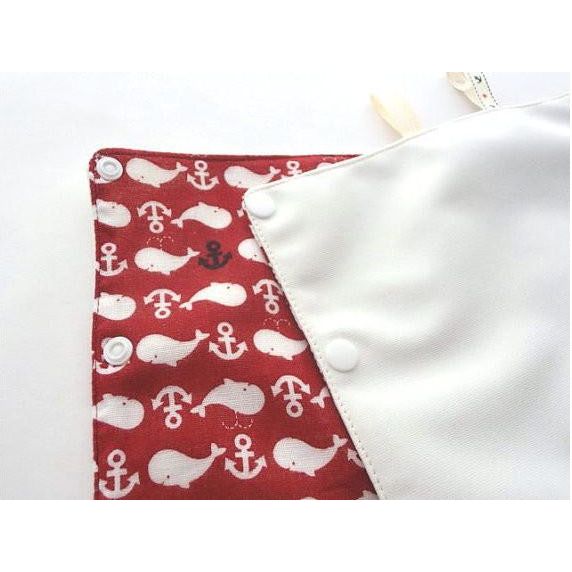 Jinglebib Drool Pad - Whale,Anchor,Red,Nautical | Little Baby.