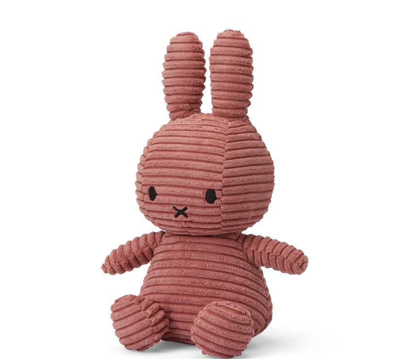 Miffy Sitting Corduroy Dusty Rose 23cm