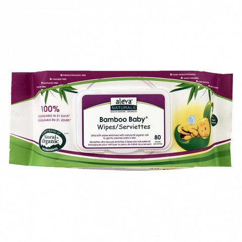 Aleva Naturals Bamboo Baby Wipes 30PK | Little Baby.