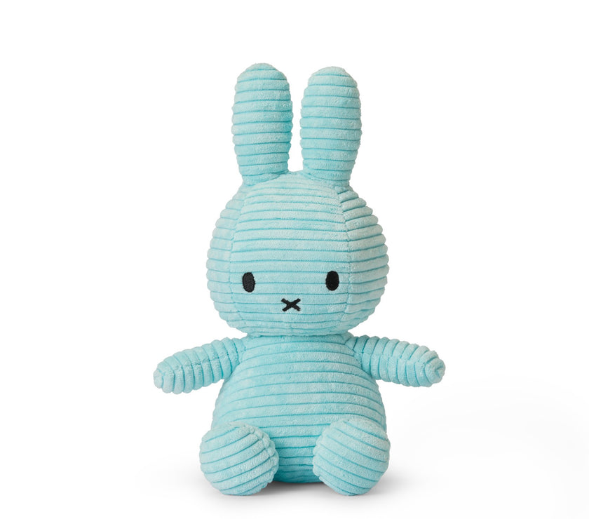 Miffy Sitting Corduroy Turquoise 23cm