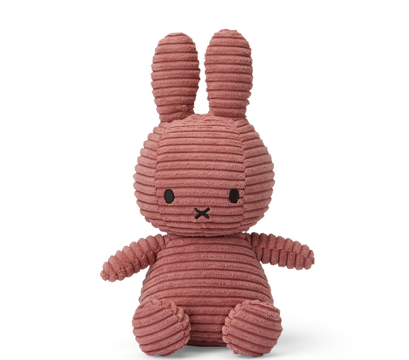 Miffy Sitting Corduroy Dusty Rose 23cm