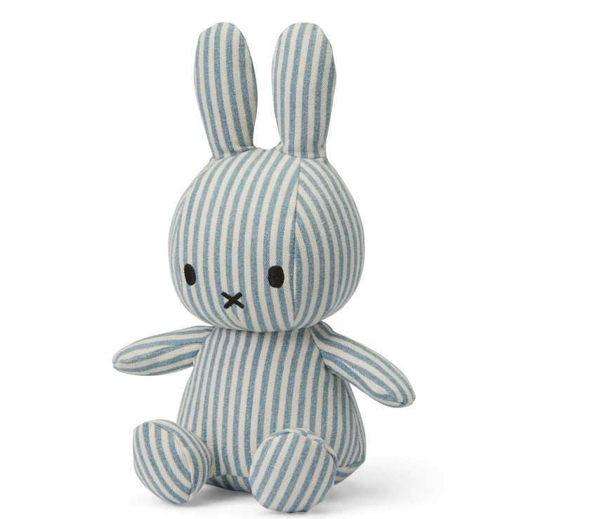 Miffy Sitting Denim Stripe 23cm
