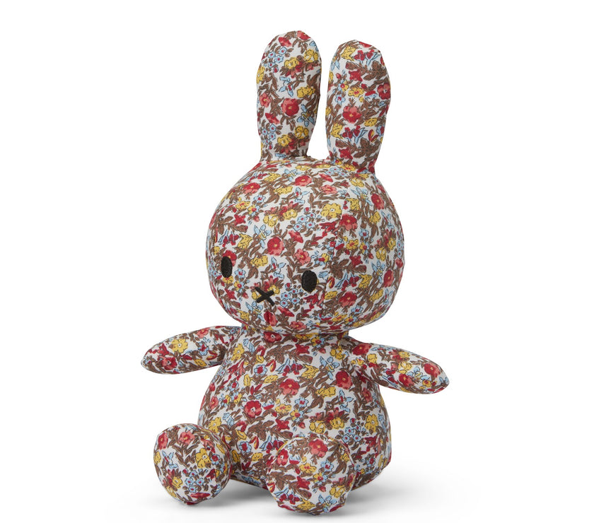 Miffy Sitting Ditsy Flower Red 23cm