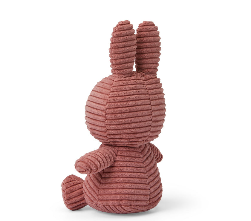 Miffy Sitting Corduroy Dusty Rose 23cm