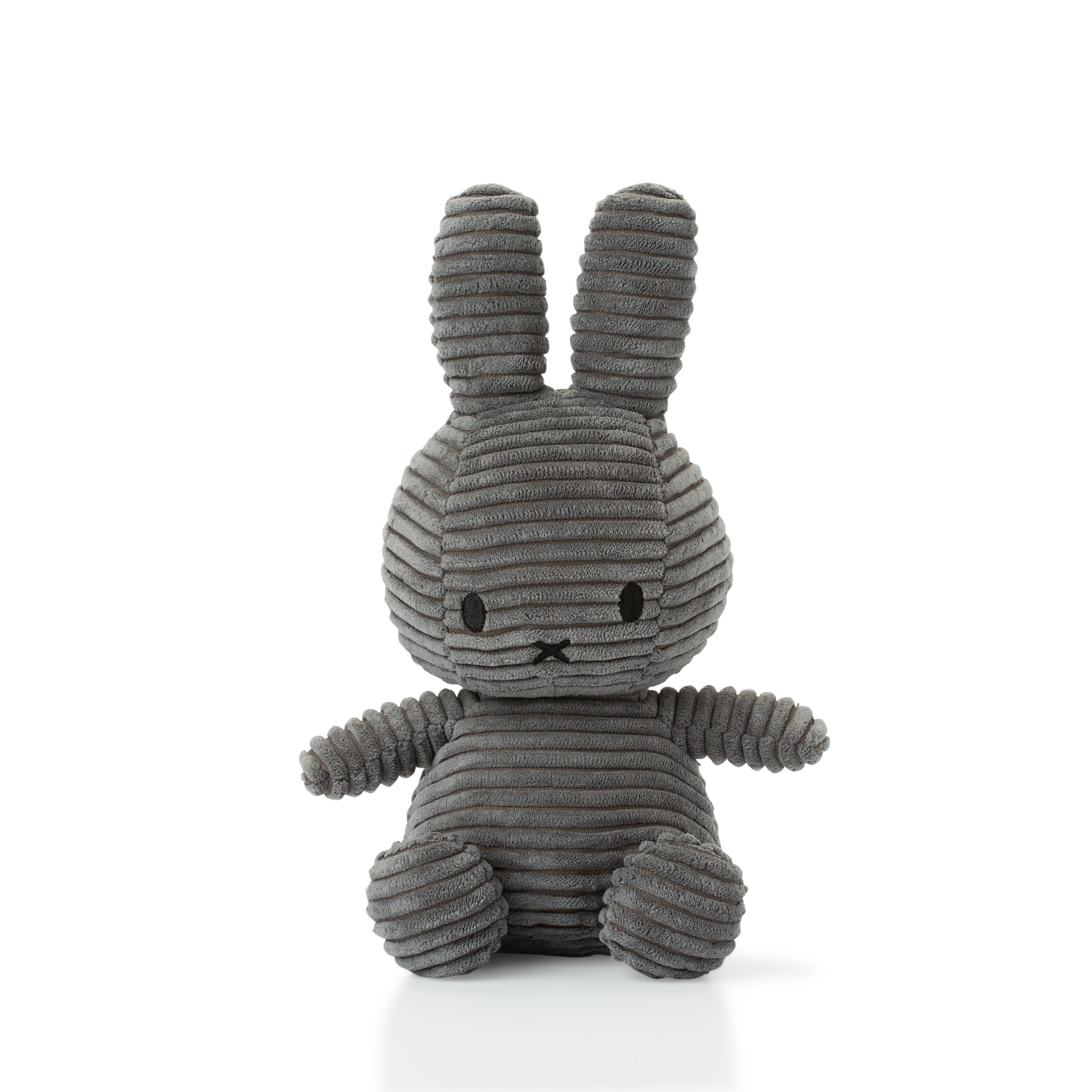 Miffy Sitting Corduroy Dark Grey 23cm