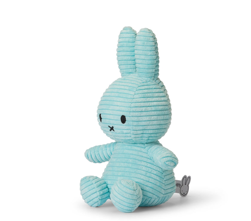 Miffy Sitting Corduroy Turquoise 23cm