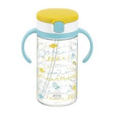 Richell Aqulea Clear Straw Bottle Mug (320ml)-16