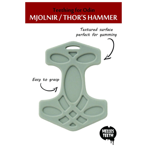 Helles Teeth Thor's Hammer Teether (Blood Eagle Red) | Little Baby.