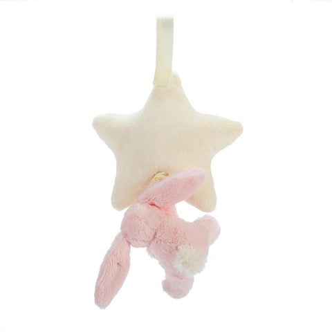 JellyCat Bashful Pink Bunny Star Musical Pull | Little Baby.