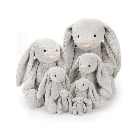 JellyCat Bashful Silver Bunny - Medium H31cm | Little Baby.