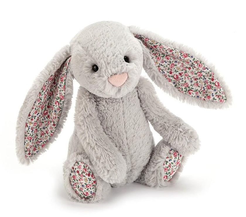 JellyCat Blossom Silver Bunny - Medium H31cm | Little Baby.