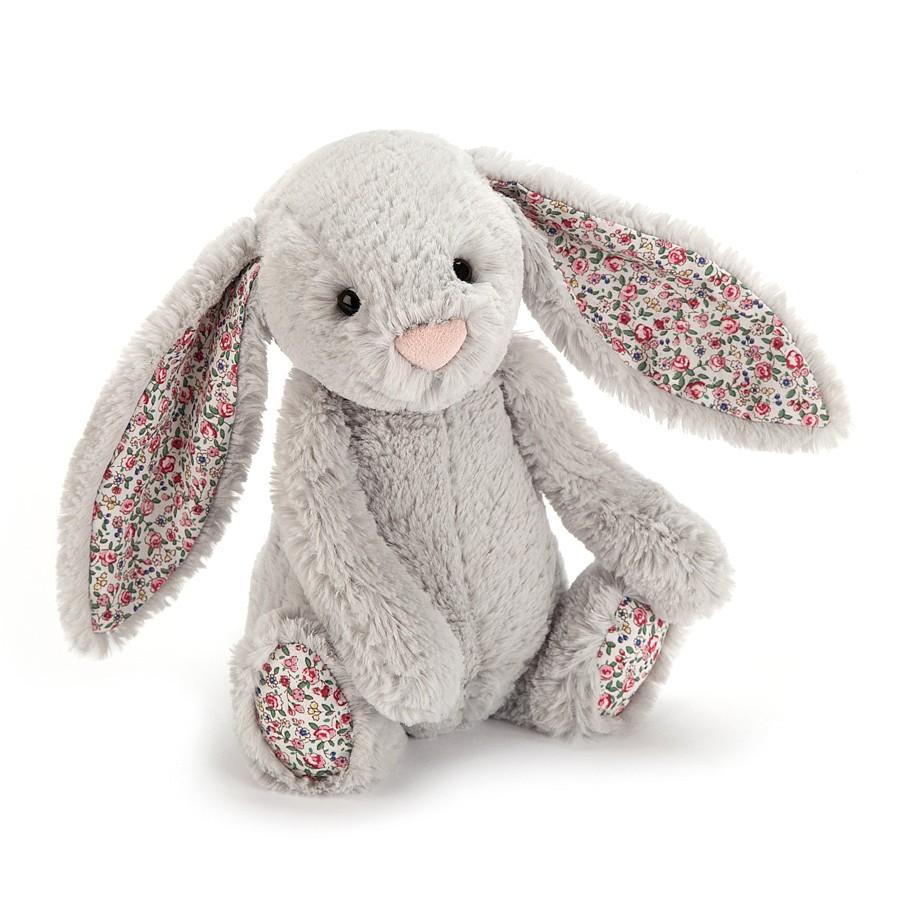 JellyCat Blossom Silver Bunny - Medium H31cm | Little Baby.