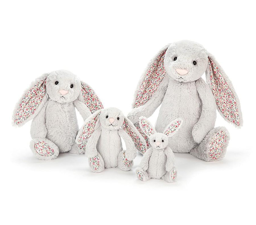 JellyCat Blossom Silver Bunny - Medium H31cm | Little Baby.