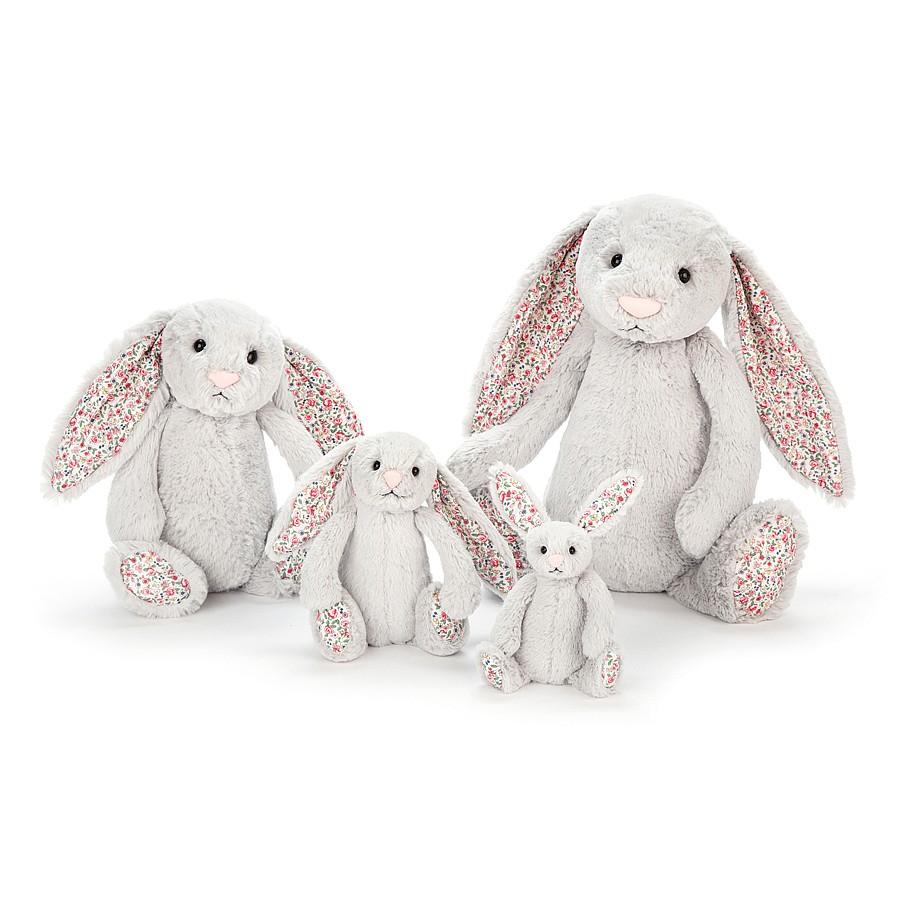 JellyCat Blossom Silver Bunny - Medium H31cm | Little Baby.