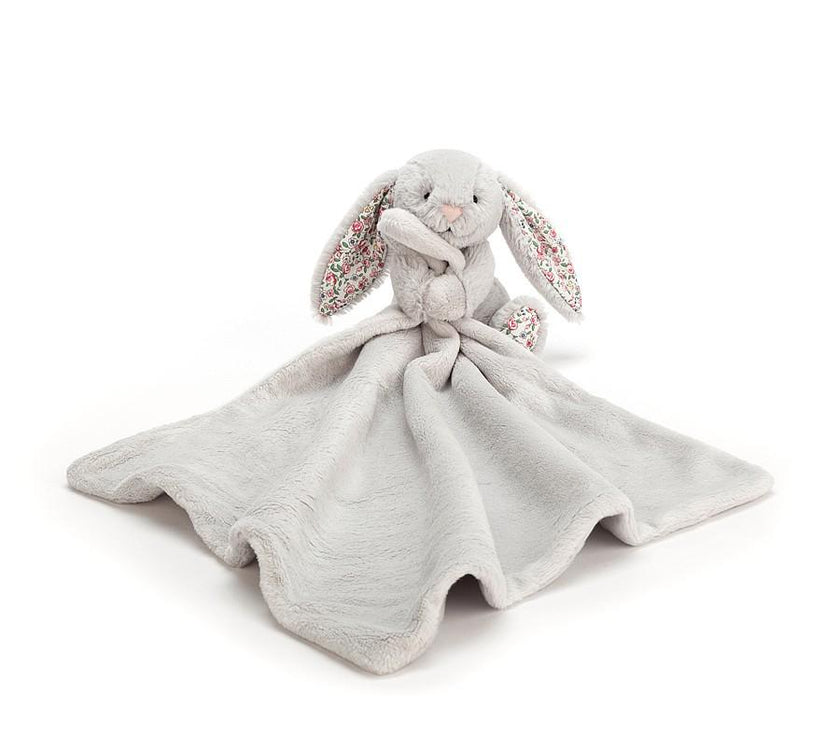 JellyCat Blossom Silver Bunny Soother | Little Baby.