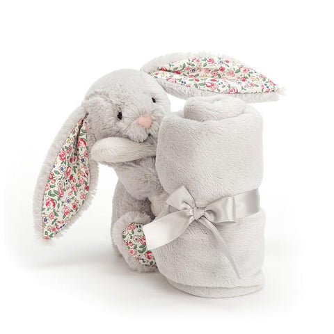 JellyCat Blossom Silver Bunny Soother | Little Baby.