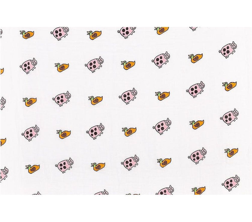 JellyCat Farm Tails Pair of Muslins | Little Baby.