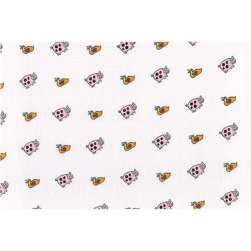 JellyCat Farm Tails Pair of Muslins | Little Baby.