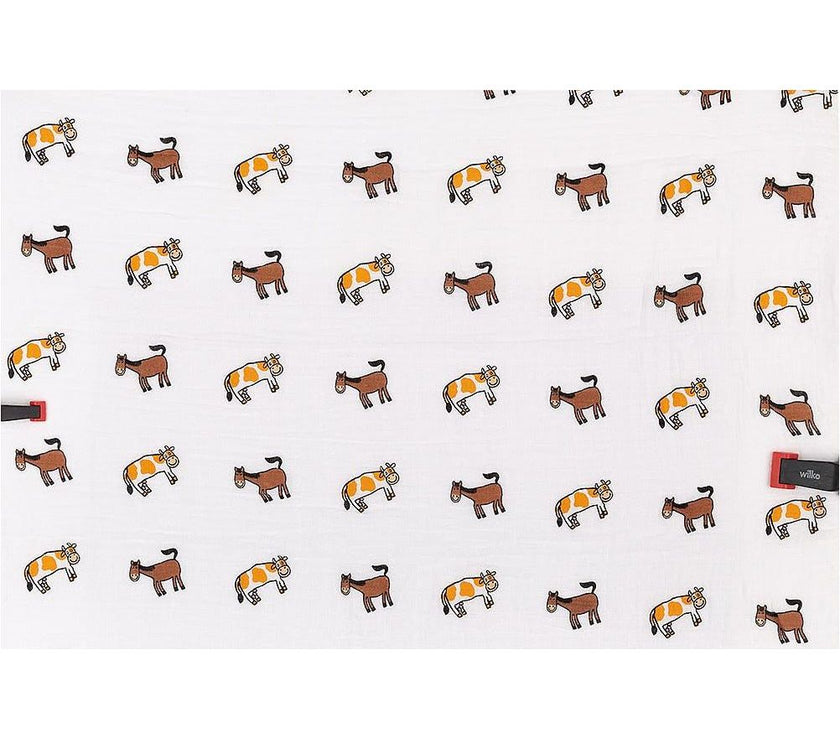 JellyCat Farm Tails Pair of Muslins | Little Baby.