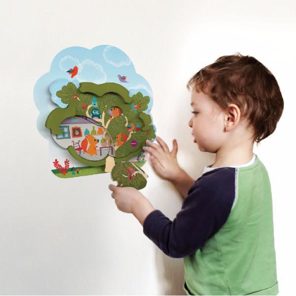 Oribel VertiPlay™ Mr. Squirrel's House - Two Layer Jigsaw Puzzle | Little Baby.
