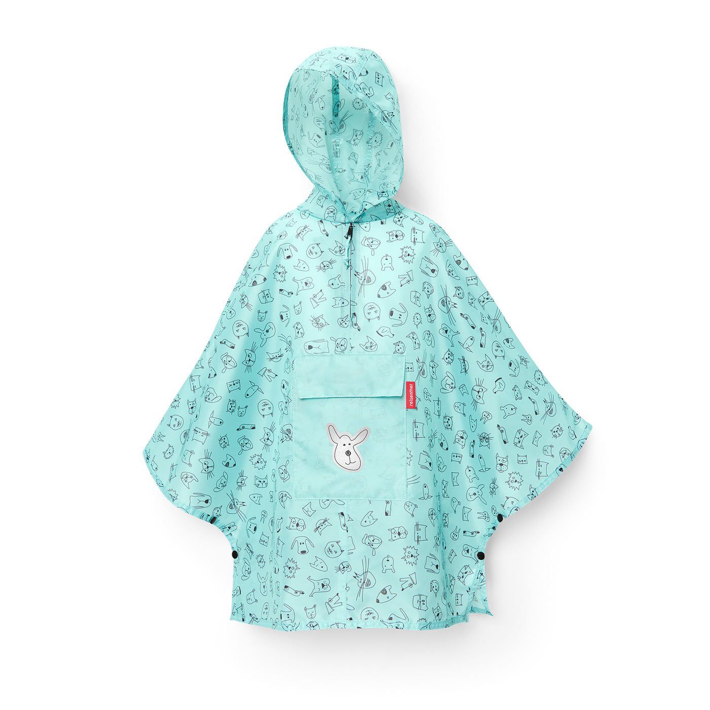 Reisenthel Mini Maxi Poncho M Kids Cats & Dogs Mint | Little Baby.