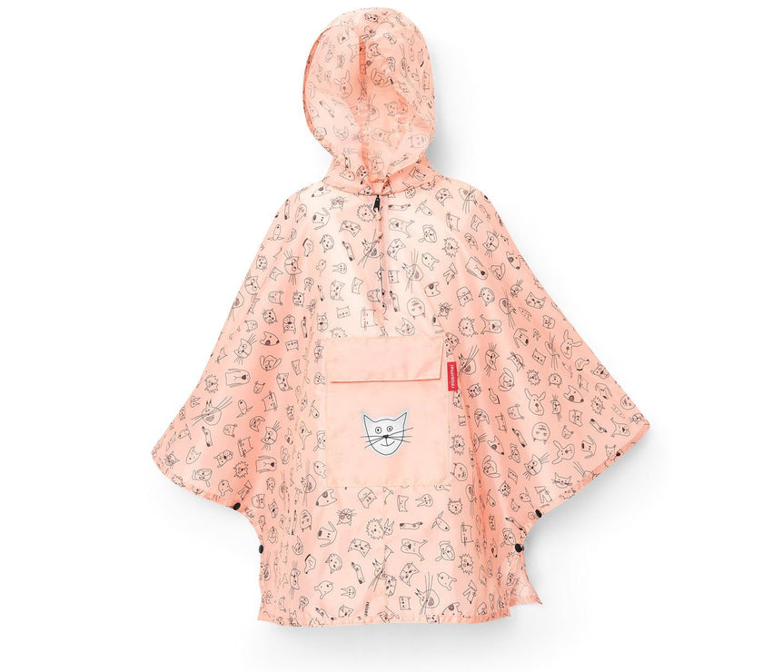 Reisenthel Mini Maxi Poncho M Kids Cats & Dogs Rose | Little Baby.