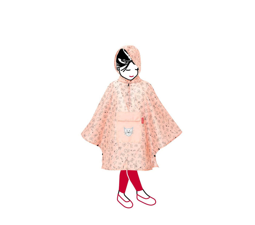 Reisenthel Mini Maxi Poncho M Kids Cats & Dogs Rose | Little Baby.