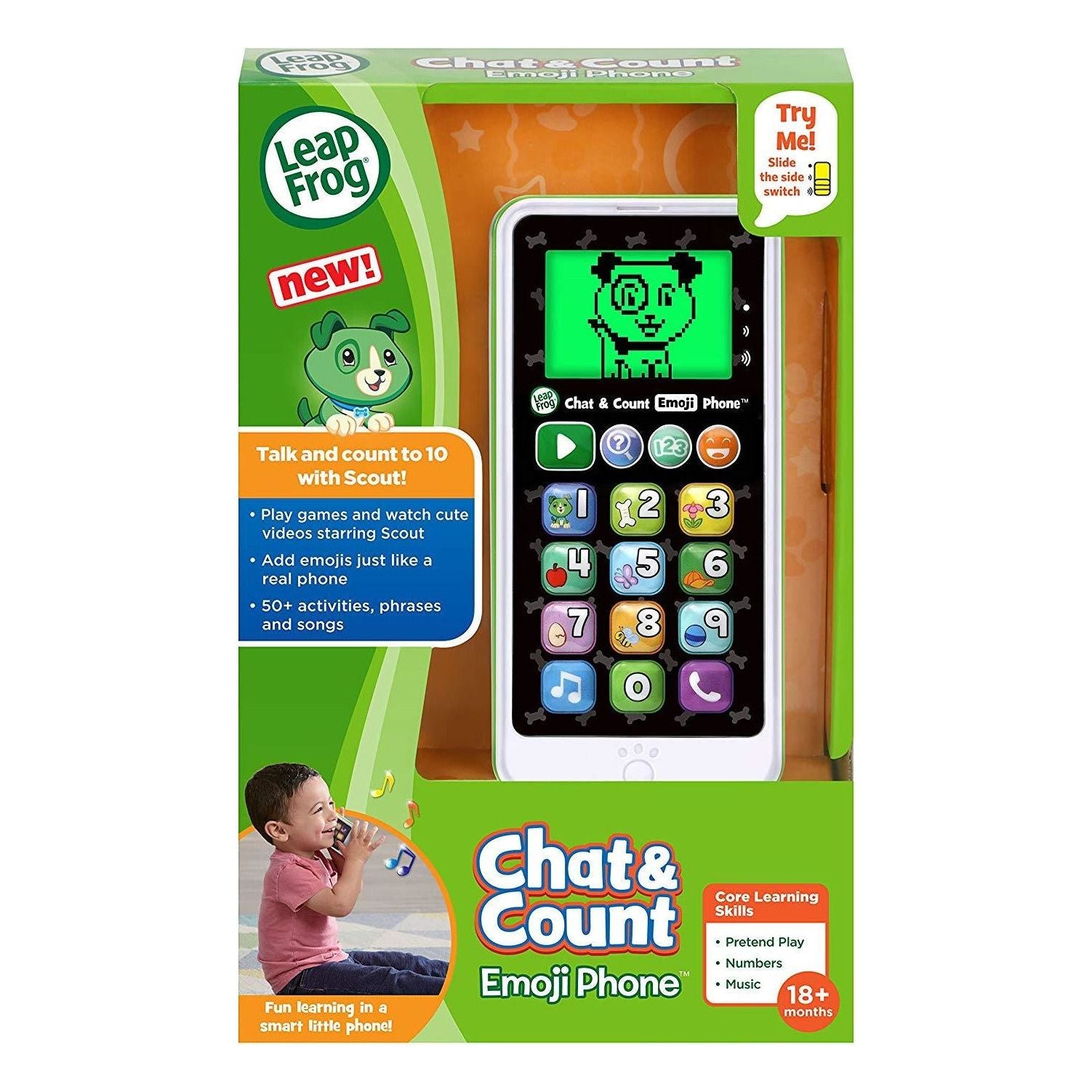 LeapFrog Chat and Count Emoji Smart Phone Learning Toy | Little Baby.