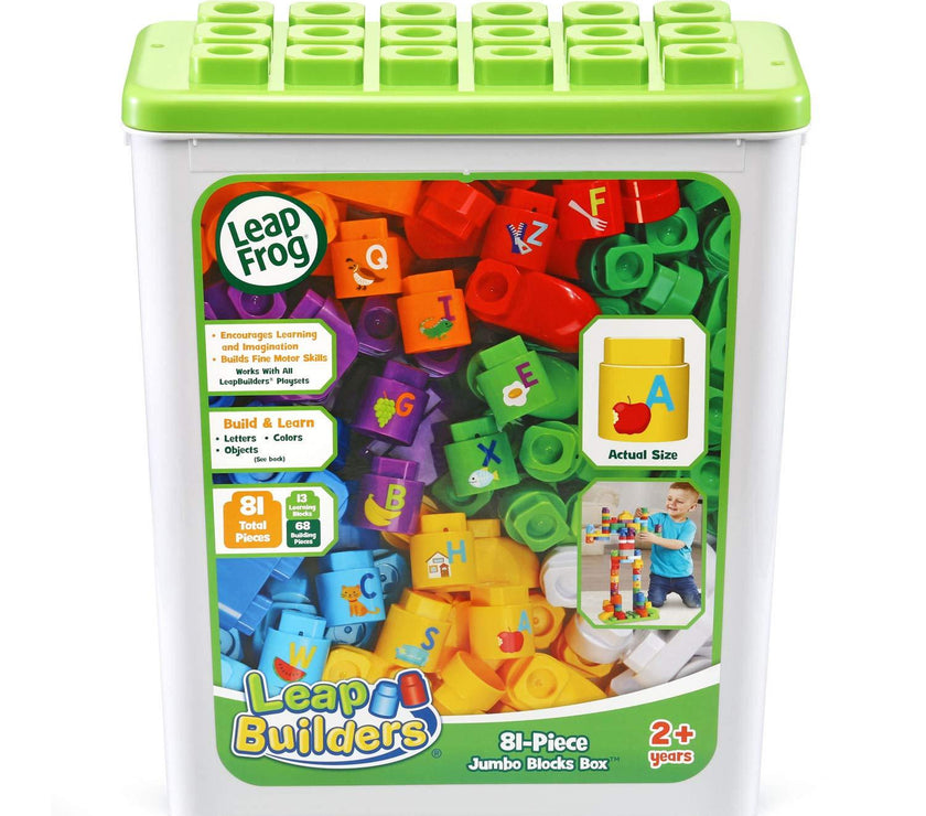 LeapFrog LeapBuilders 81 Piece Jumbo Blocks Box green | Little Baby.