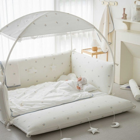 LOLBaby Cotton Embroidery Bumper Bed accessories - Canopy ONLY