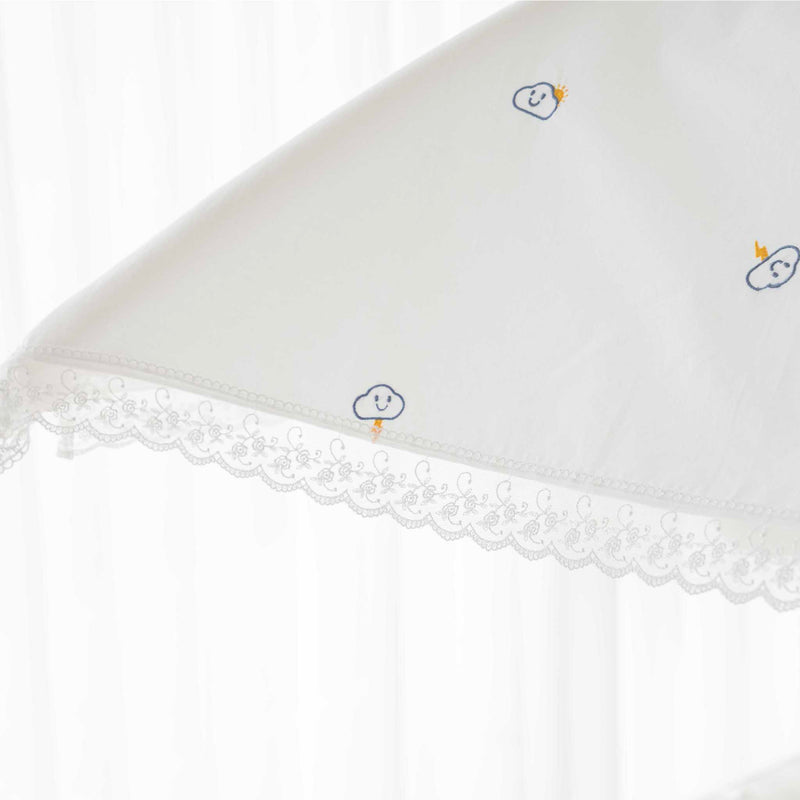 LOLBaby Cotton Embroidery Bumper Bed accessories - Canopy ONLY-4