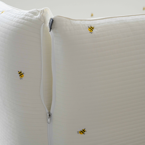 LOLBaby Cotton Embroidery Bumper Bed - Honey Bee