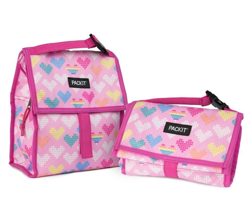 PackIt Freezable Lunch Bag - Pixel hearts | Little Baby.