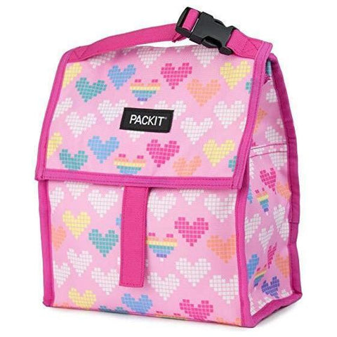 PackIt Freezable Lunch Bag - Pixel hearts | Little Baby.
