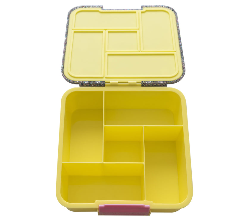 Little Lunch Box Co - Bento Five - Yellow Glitter | Little Baby.