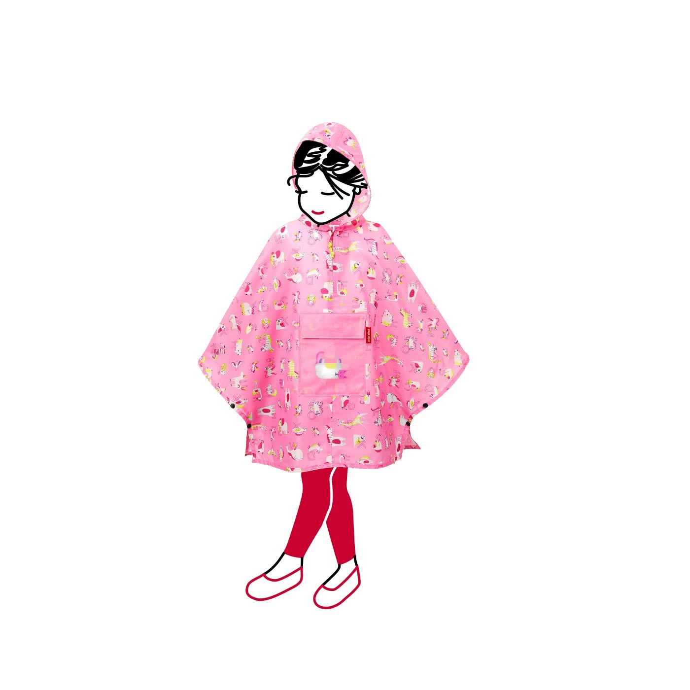 Reisenthel Mini Maxi Poncho M Kids ABC Friends Pink | Little Baby.