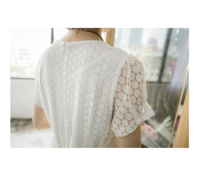 LB1665743 White Lace Dress | Little Baby.