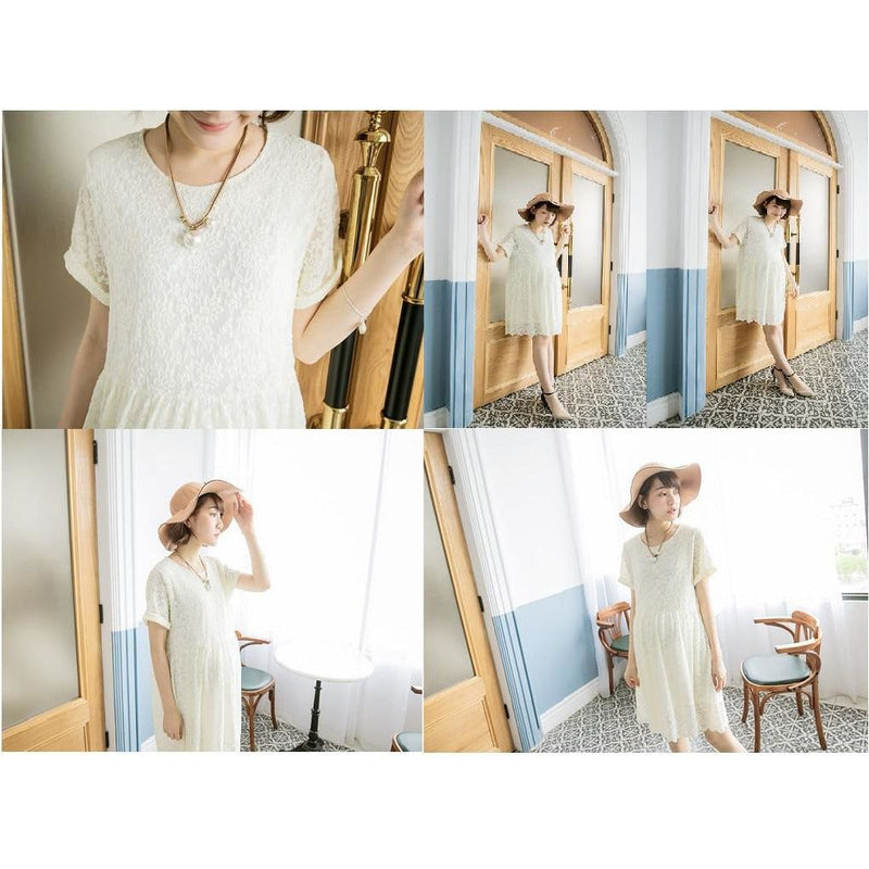 LB16670257 Breastfeeding Dress in Beige (Free Size) | Little Baby.