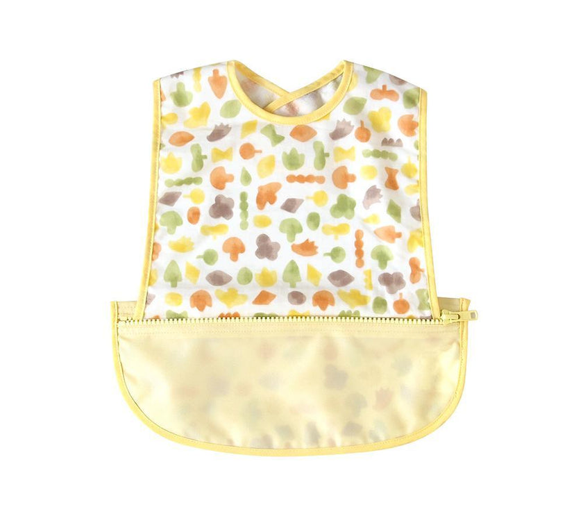 Hoppetta Pouchron Sleeveless Meal Bib - Poka Yellow | Little Baby.