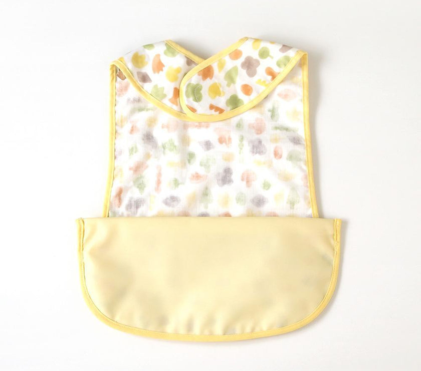 Hoppetta Pouchron Sleeveless Meal Bib - Poka Yellow | Little Baby.