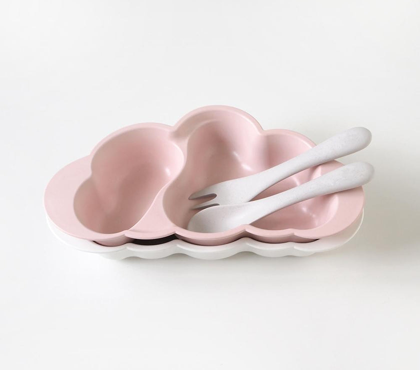 10mois Mamamanma Meal Set - Pink (Made in Japan) | Little Baby.
