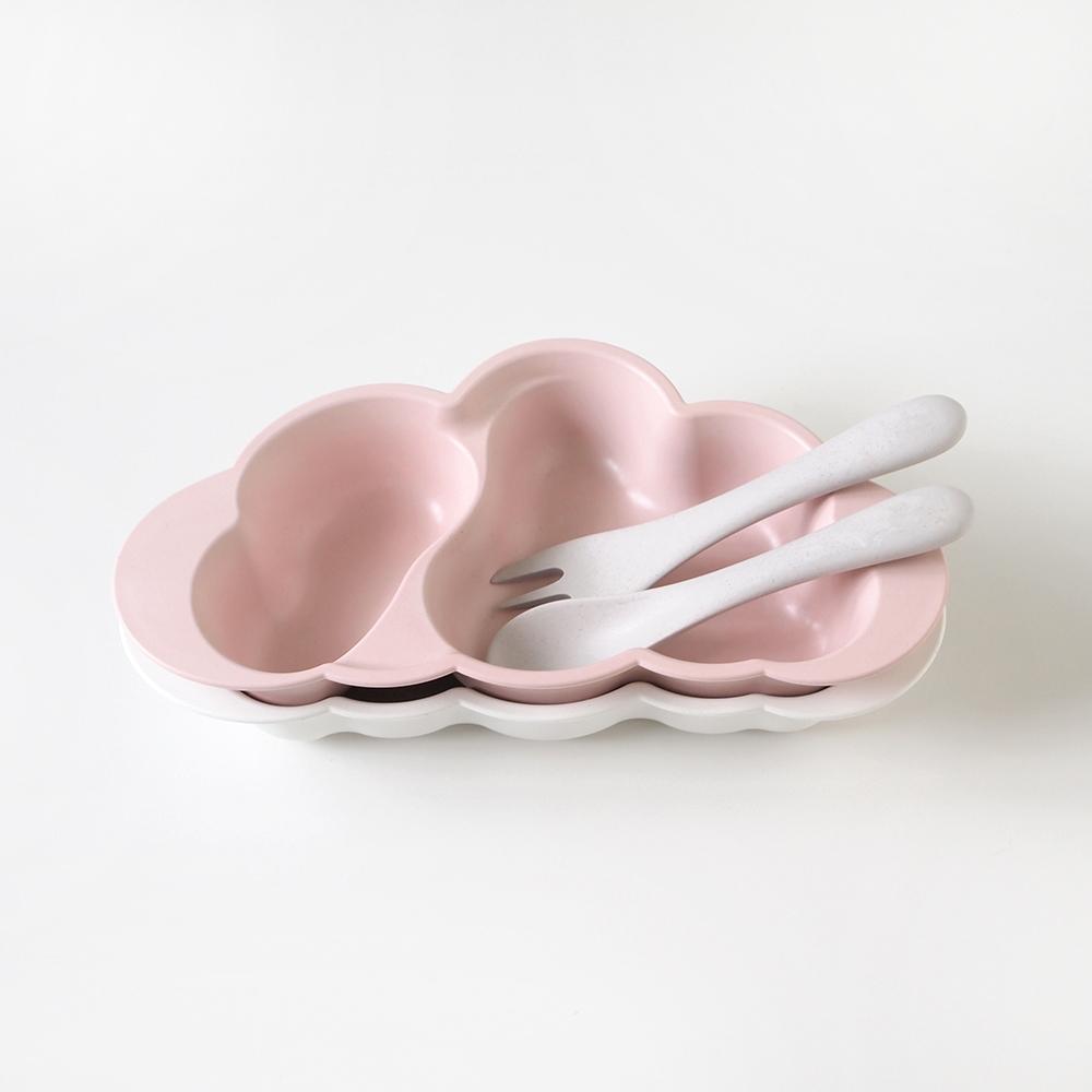 10mois Mamamanma Meal Set - Pink (Made in Japan) | Little Baby.