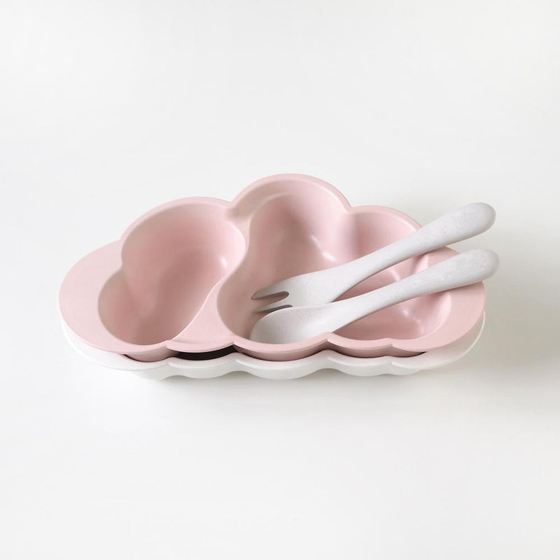 10mois Mamamanma Meal Set - Pink (Made in Japan) | Little Baby.