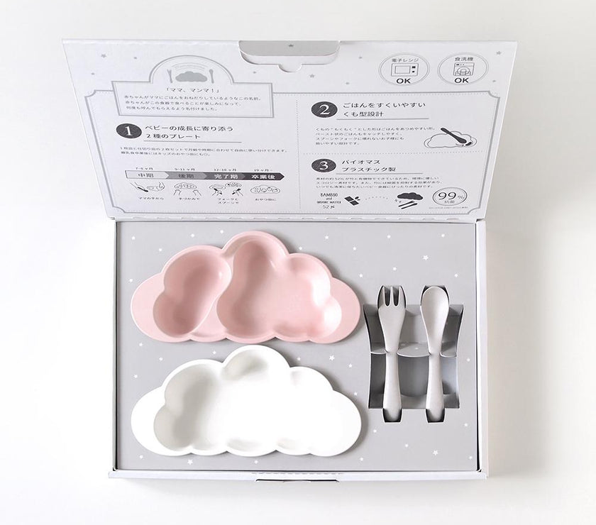 10mois Mamamanma Meal Set - Pink (Made in Japan) | Little Baby.