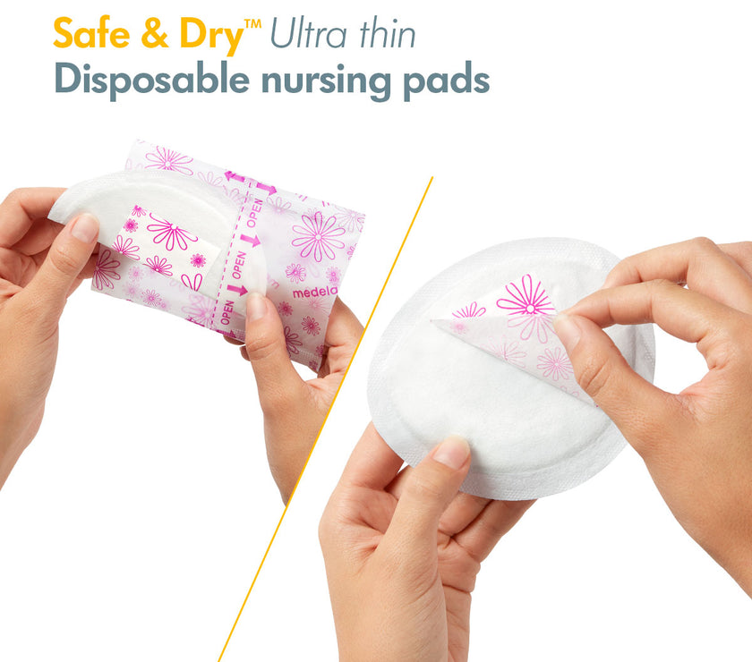 Medela Safe & Dry Ultra Thin Disposable Bra Pads (30s) | Little Baby.