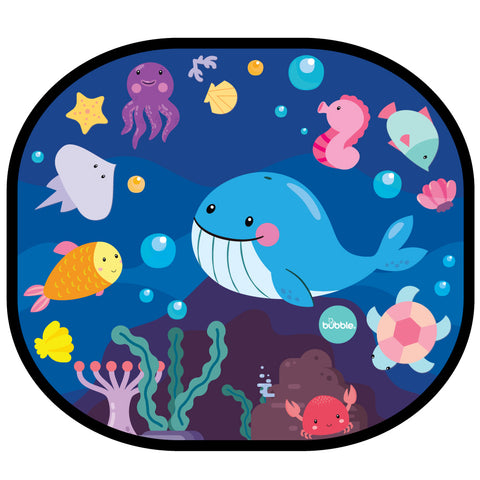 Bubble Cling Sunshade - Under the Sea (2 pcs) | Little Baby.