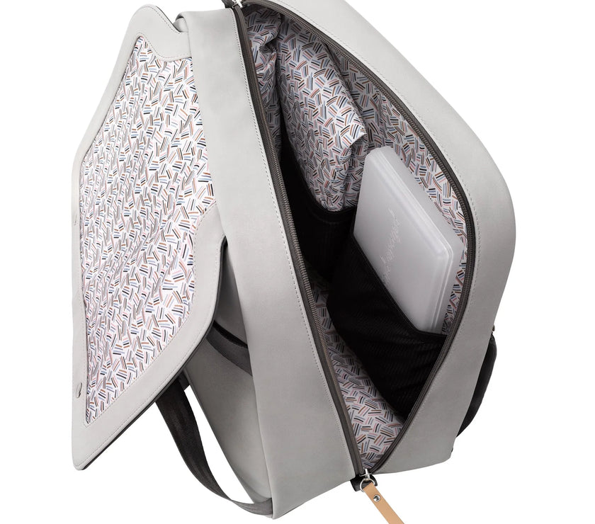 Petunia Pickle Bottom META Backpack - Grey Pearl Nubuck Leatherette